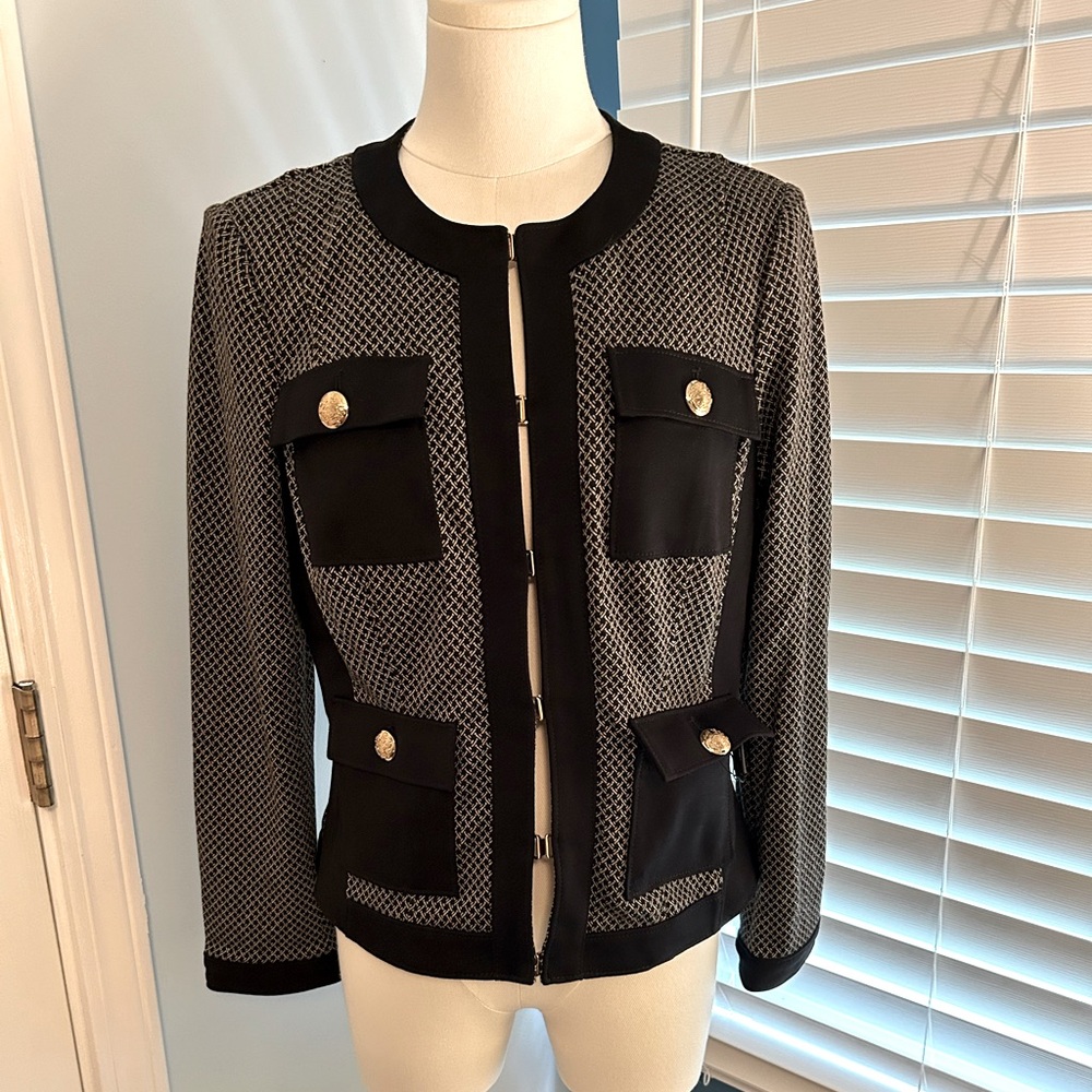 White House Back Market Navy and white jacket with gold accents